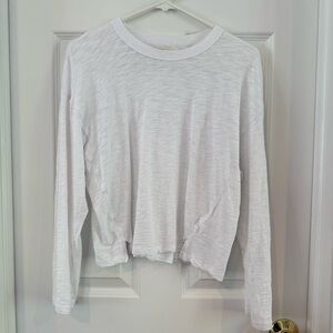 Madewell White Long Sleeve Tee 100% Cotton Size S